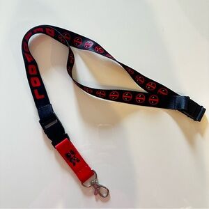 Black and Red DeadPool Lanyard